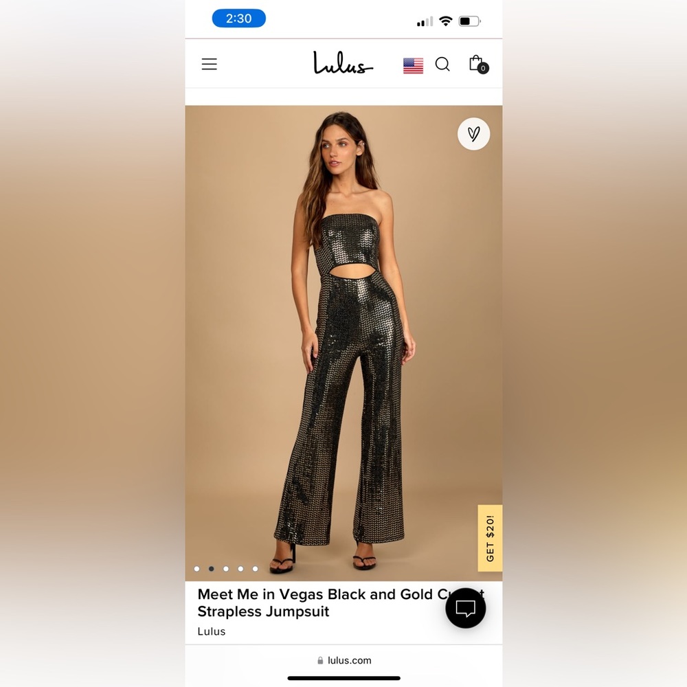 Lulus Meet me in Vegas jumpsuit